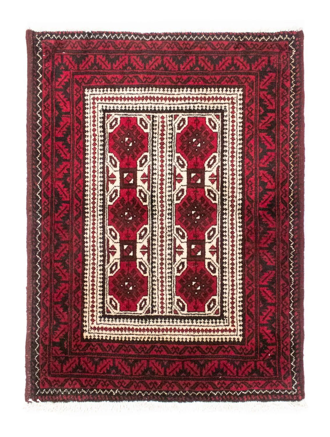 Belutsch Teppich 95 x 74 cm - rot
