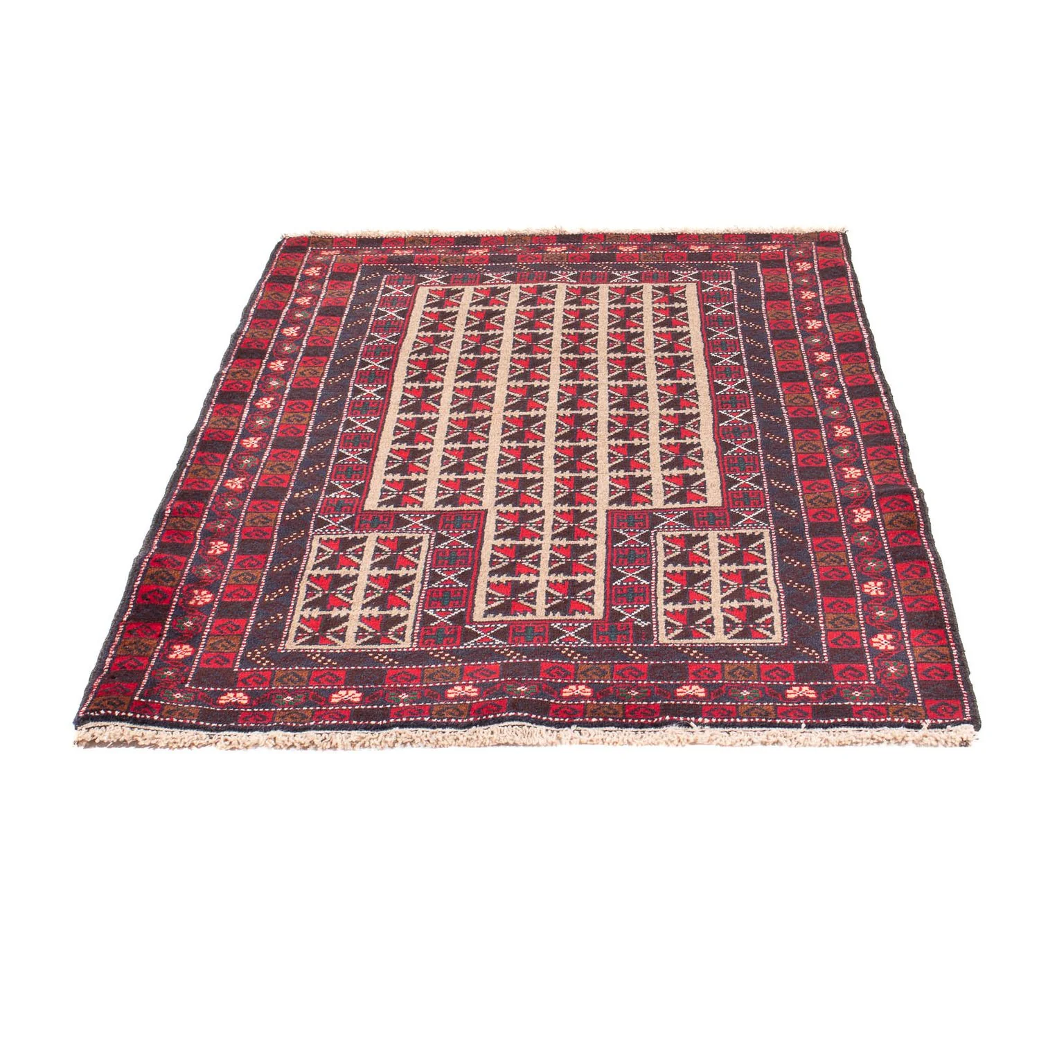 Belutsch Teppich - Gebetsteppich - 140 x 93 cm - beige - Image 5