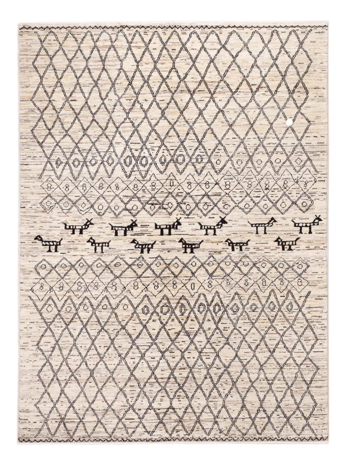 Berber Teppich 200x148cm - Wollteppich