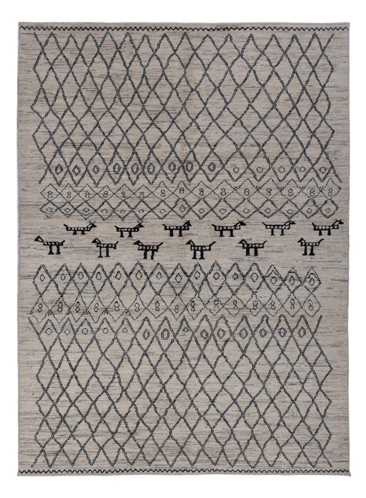 Berber Teppich 240x173cm - Wollteppich
