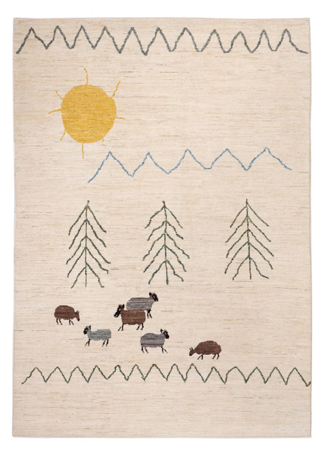 Berber Teppich 242x170cm - Wollteppich