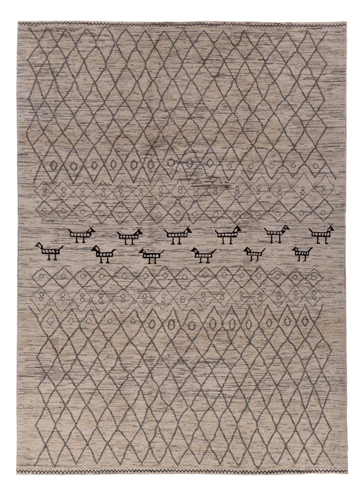 Berber Teppich 347x250cm - Wollteppich