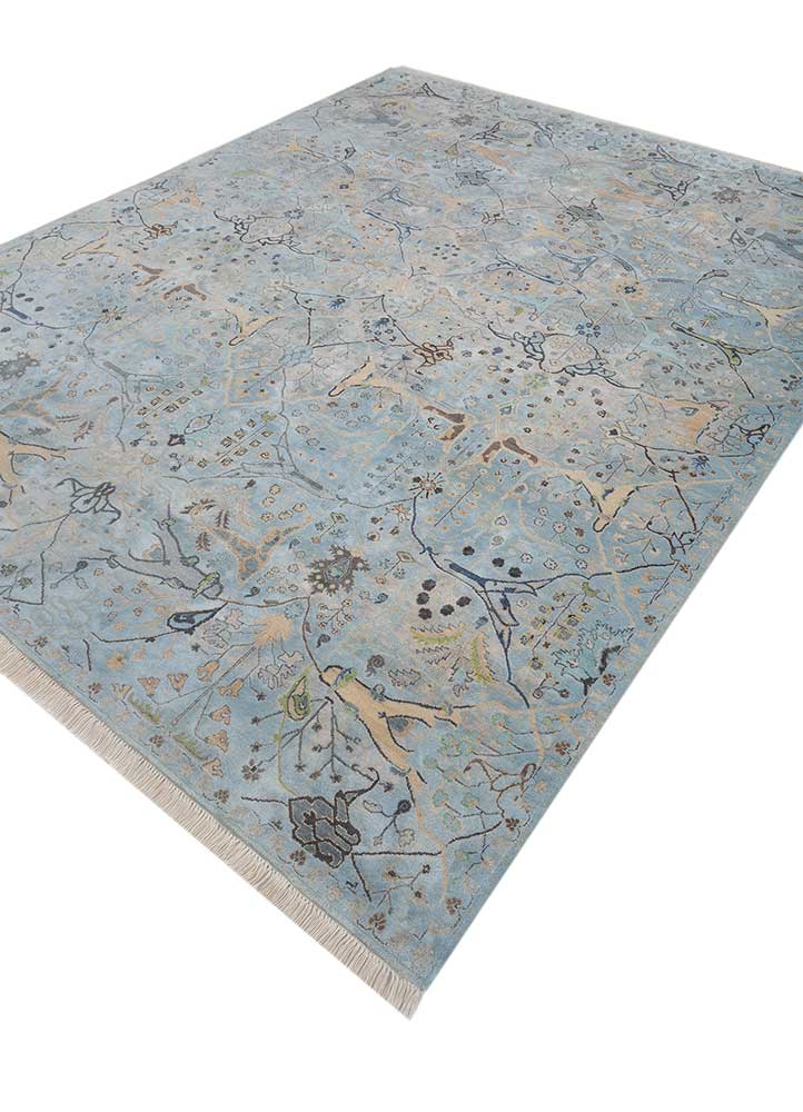 Designer Teppich - 300 x 240 cm - lichtblau - Image 2