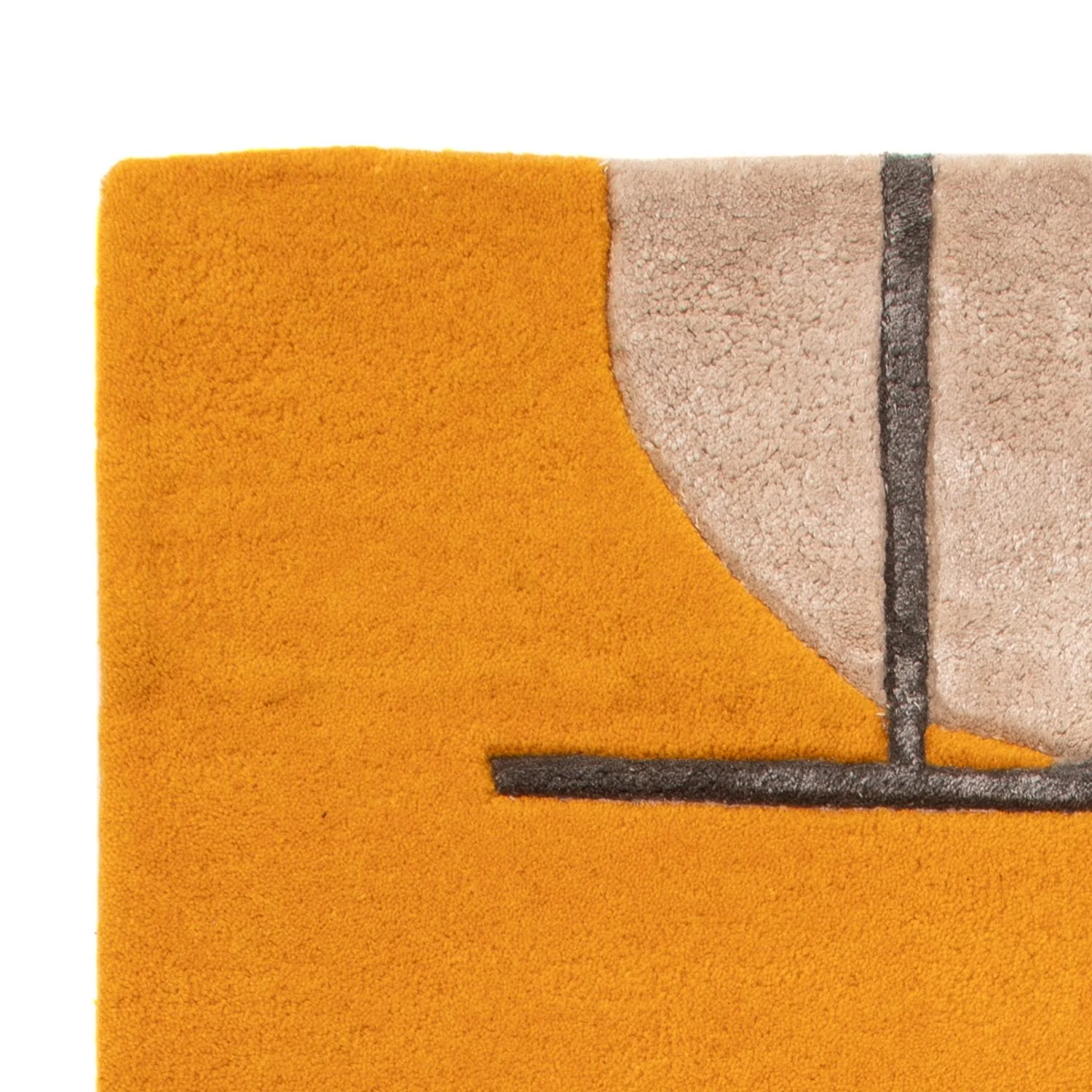 Designer Teppich - 90 x 60 cm - gold - Image 3
