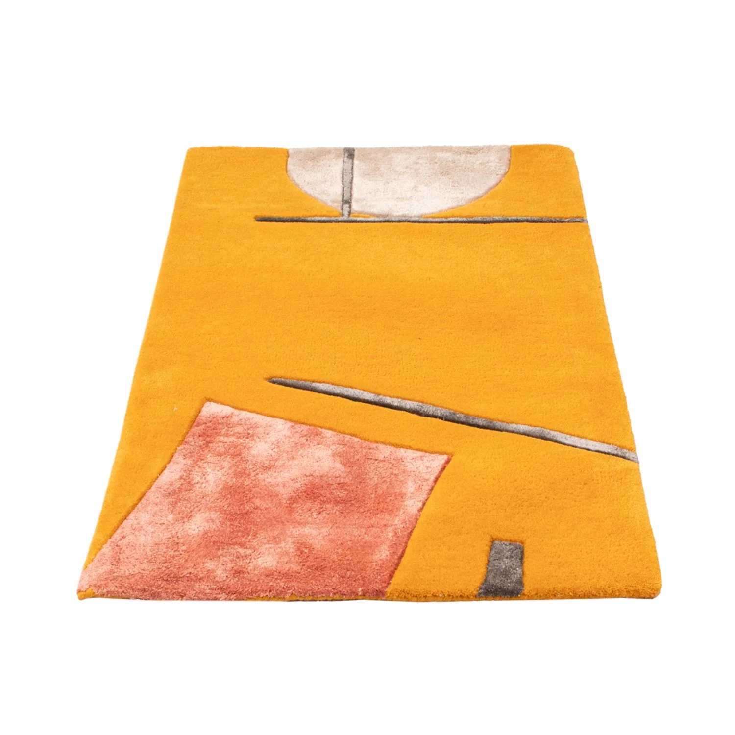 Designer Teppich - 90 x 60 cm - gold - Image 5