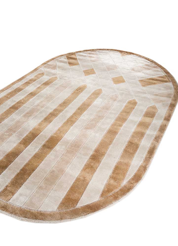 Designer Teppich oval - 270 x 180 cm - braun - Image 2