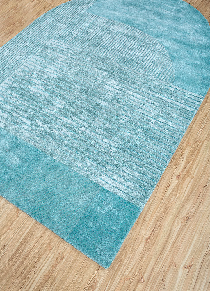 Designer Teppich sonderform - 210 x 150 cm - türkis - Image 2