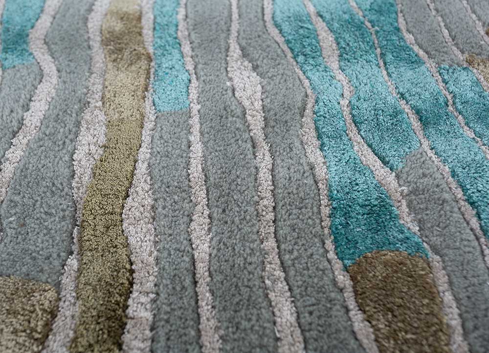 Designer Teppich sonderform - 270 x 180 cm - blau - Image 4