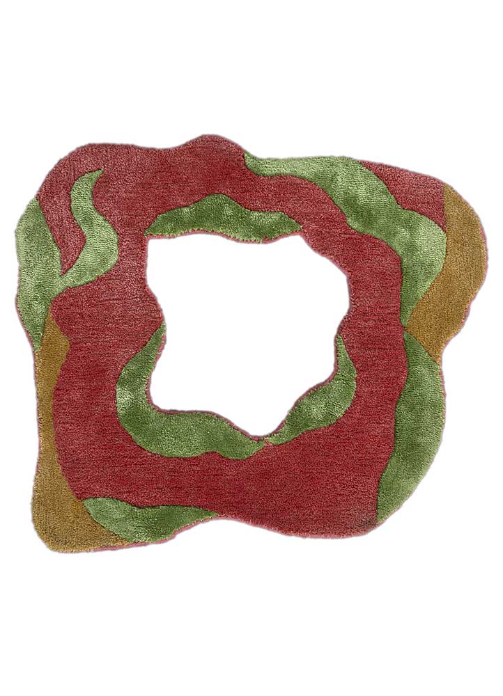 Designer Teppich sonderform - 70 x 80 cm - orange
