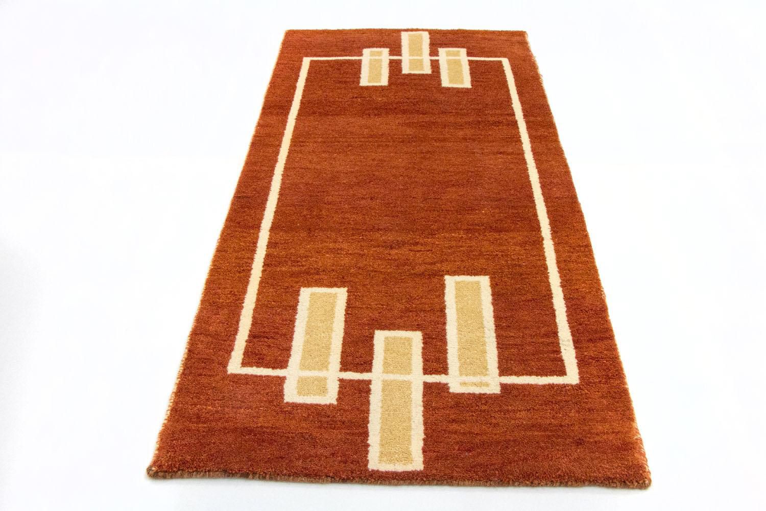 Gabbeh Teppich - Indus 140 x 70 cm - rost - Image 5