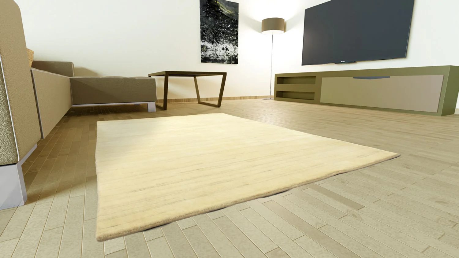 Gabbeh Teppich - Indus 160 x 90 cm - naturweiß - Image 2