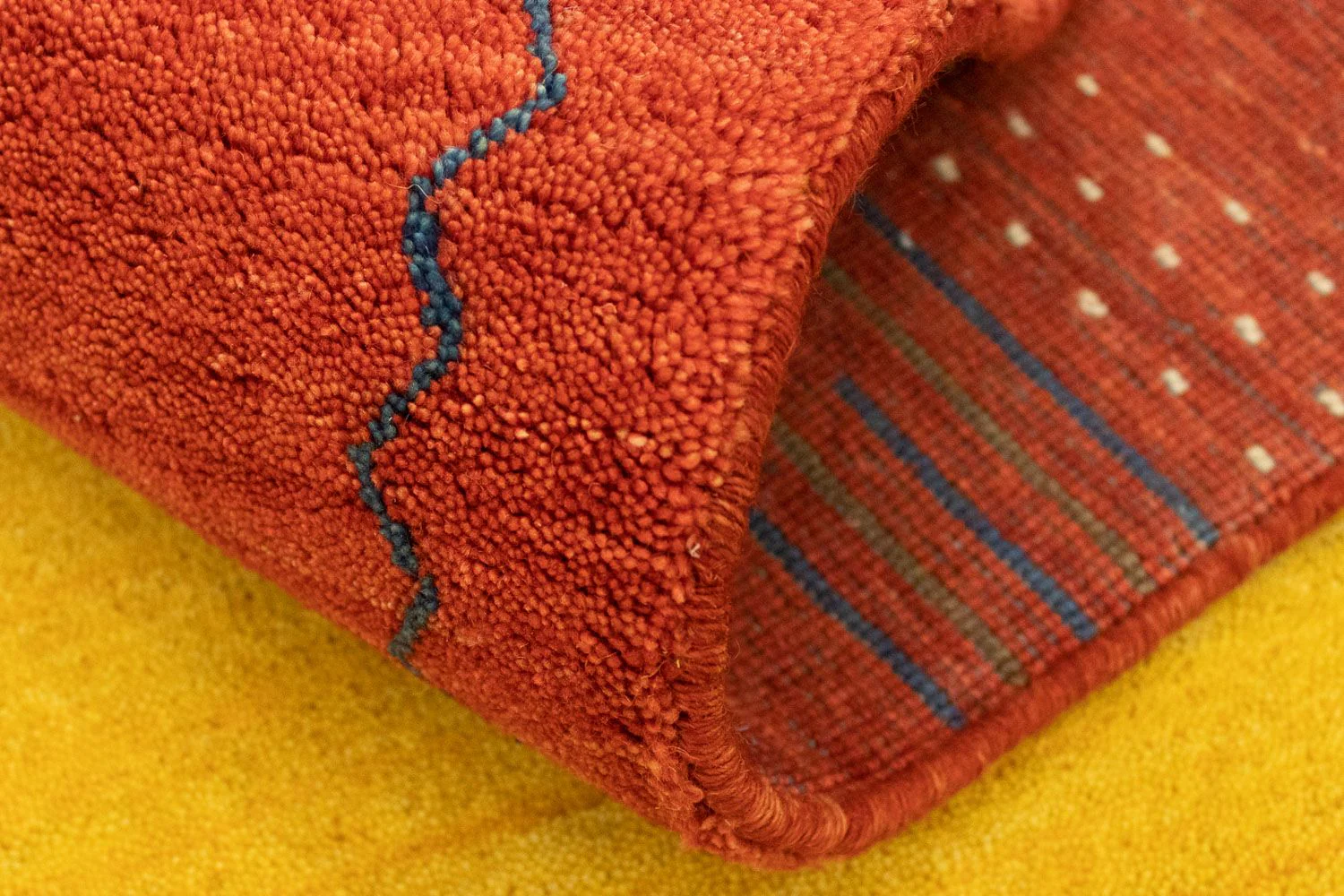 Gabbeh Teppich - Indus 180 x 120 cm - gold - Image 5