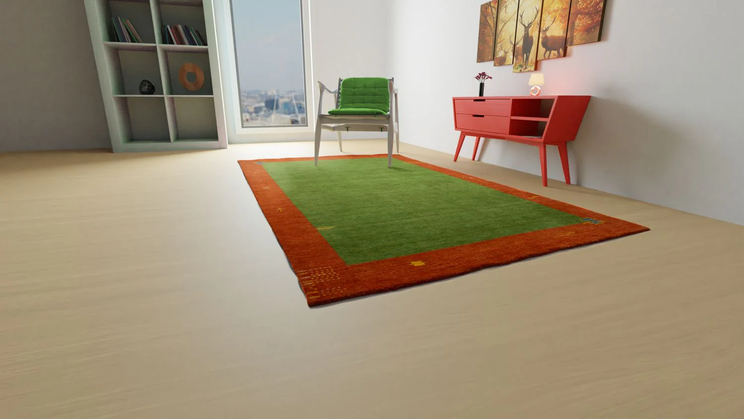 Gabbeh Teppich - Indus 180 x 120 cm - grün - Image 2