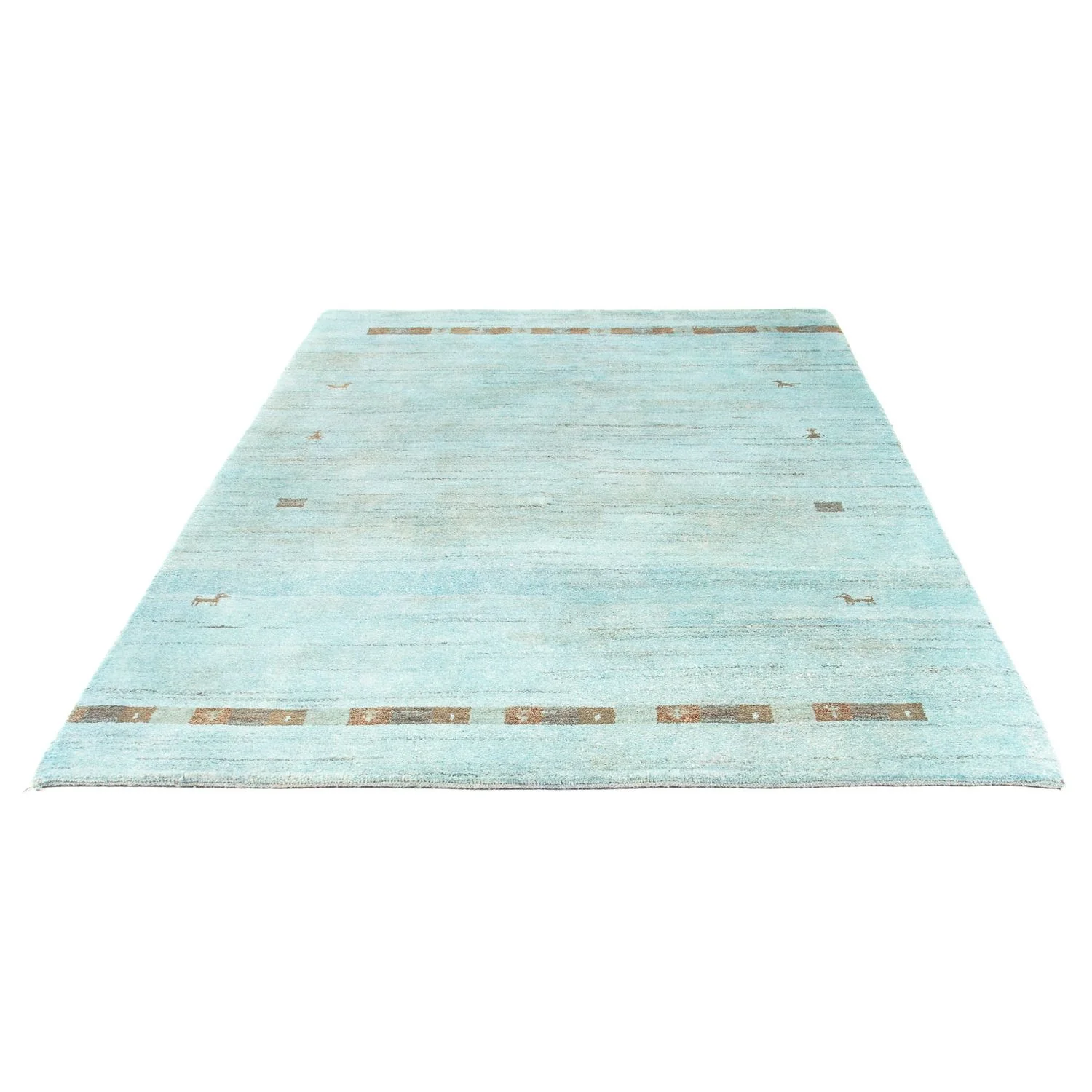 Gabbeh Teppich - Indus 237 x 170 cm - hellblau - Image 5