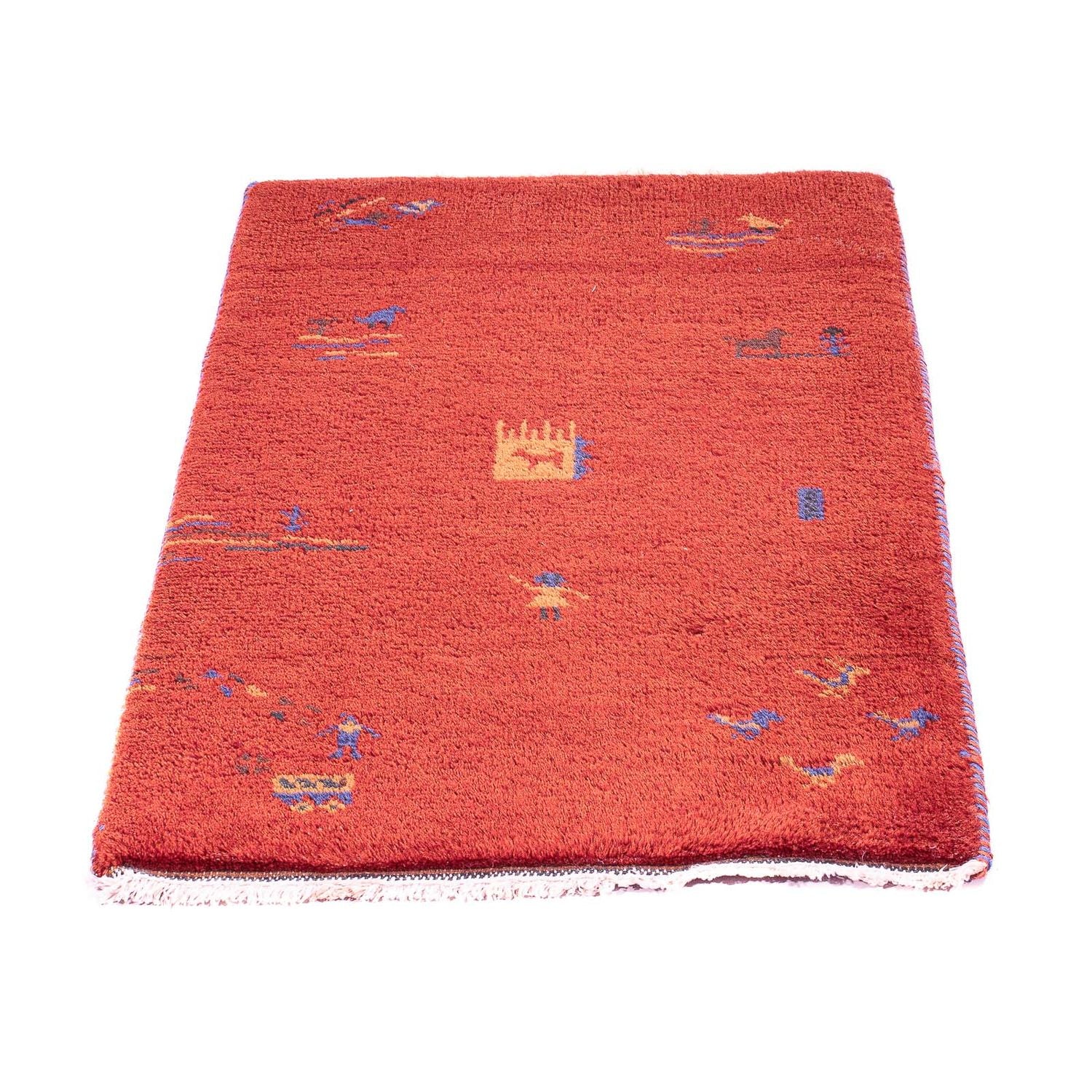 Gabbeh Teppich - Indus 90 x 60 cm - rot - Image 4