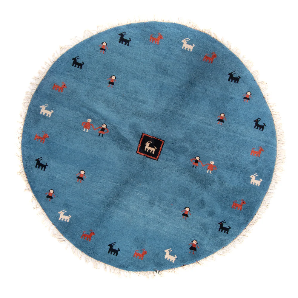 Gabbeh Teppich Indus 195x195cm - Wollteppich