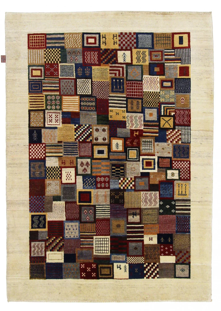 Gabbeh Teppich - Loribaft Indus - 197 x 142 cm - mehrfarbig