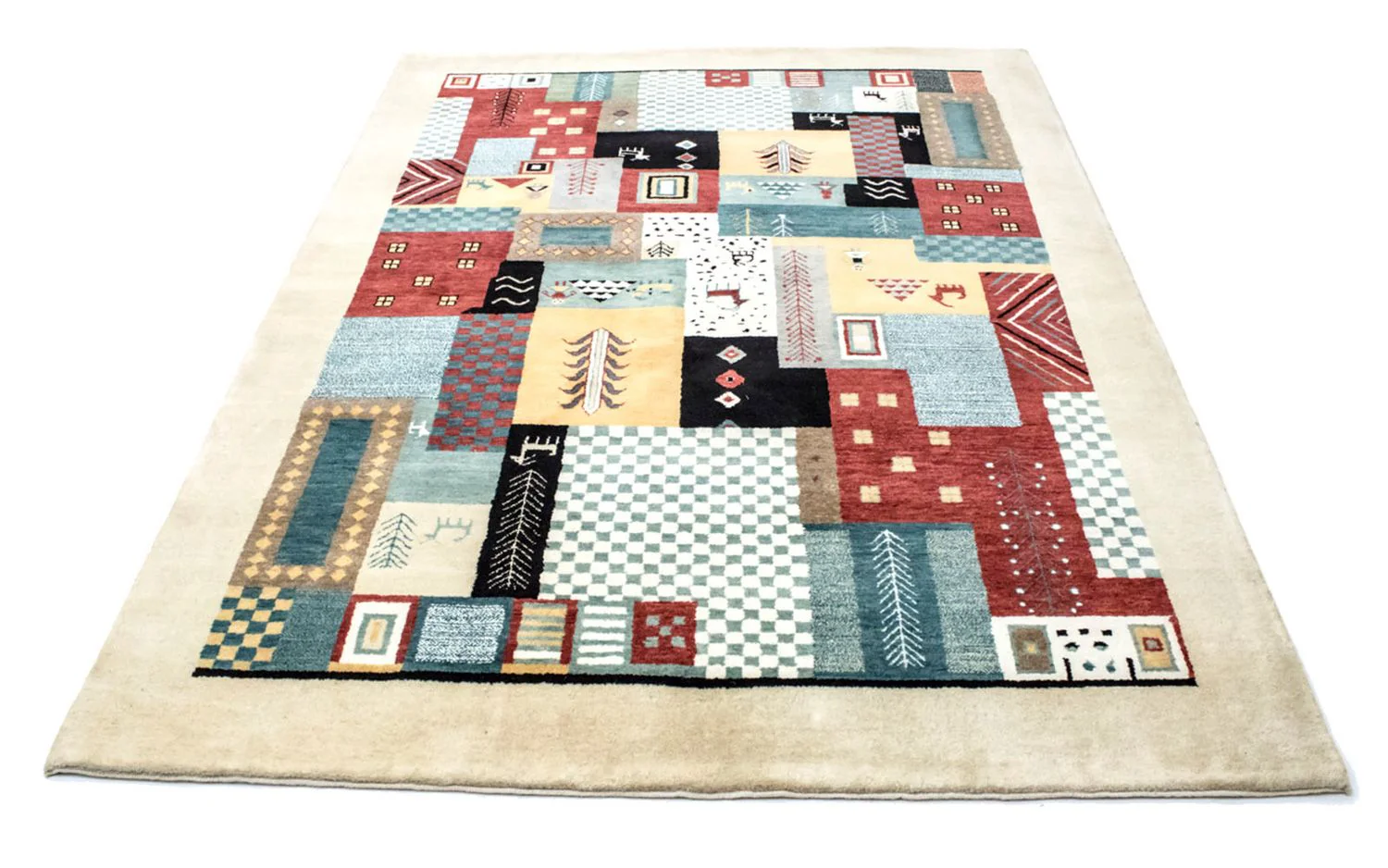 Gabbeh Teppich - Loribaft Indus 198 x 150 cm - bunt - Image 5