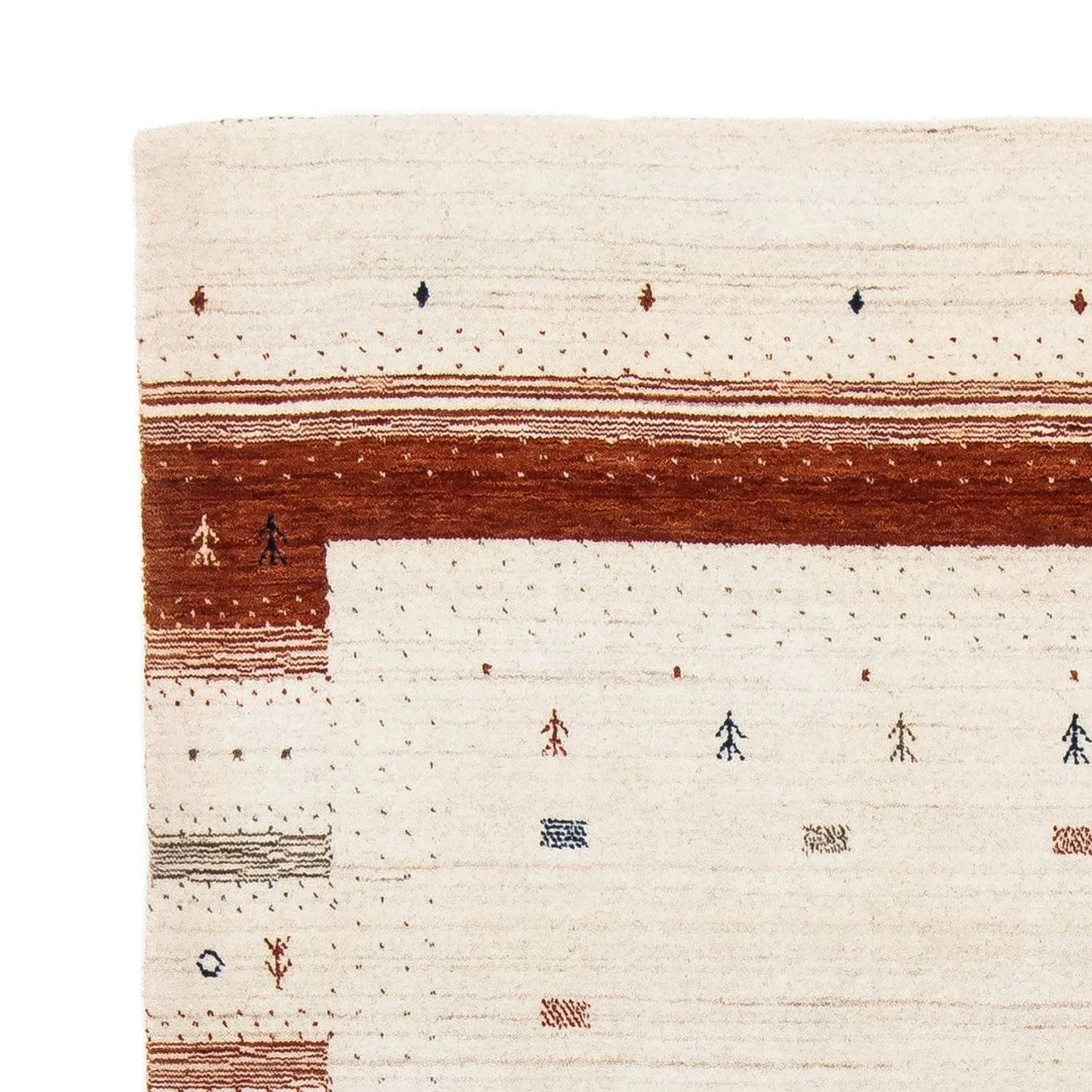 Gabbeh Teppich - Loribaft Indus 201 x 146 cm - beige - Image 3