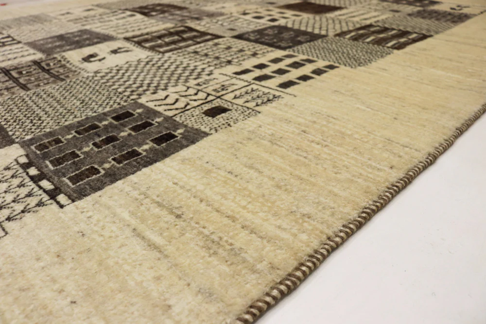Gabbeh Teppich - Loribaft Indus - 206 x 152 cm - dunkelbeige - Image 8