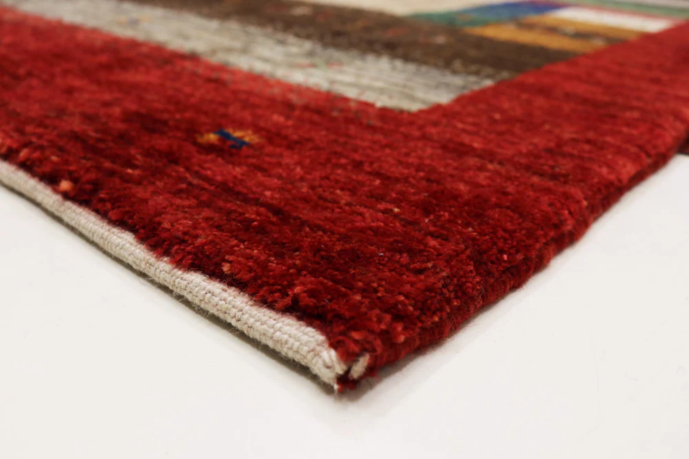 Gabbeh Teppich - Loribaft Indus - 213 x 157 cm - beige - Image 5