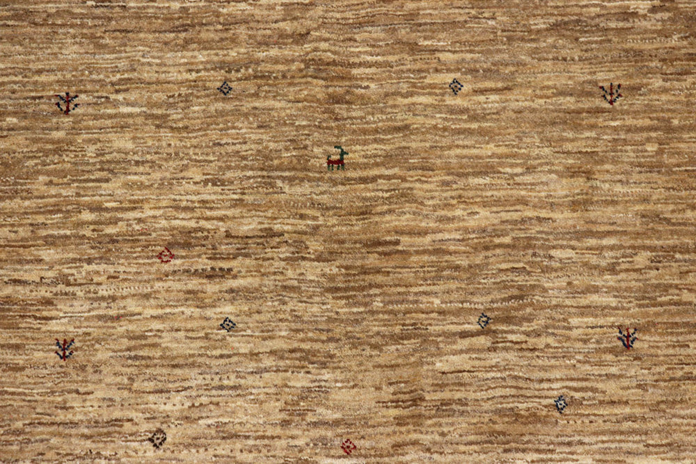 Gabbeh Teppich - Loribaft Indus - 213 x 157 cm - beige - Image 8