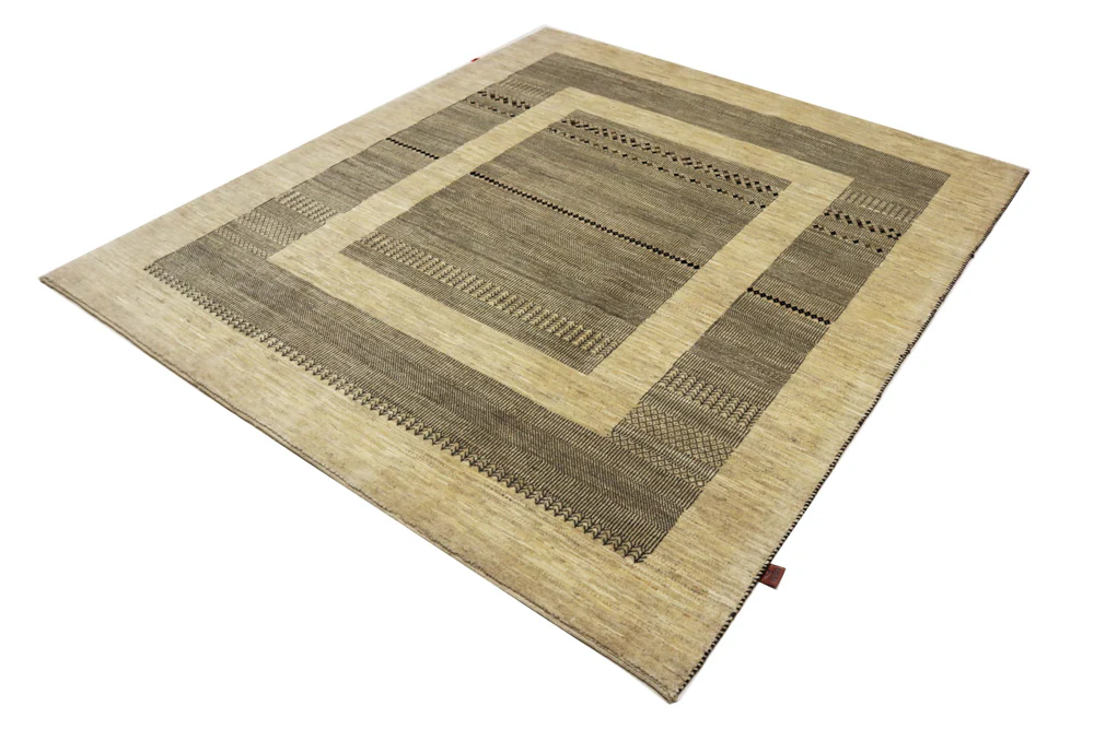 Gabbeh Teppich - Loribaft Indus - 235 x 203 cm - dunkelbeige - Image 2