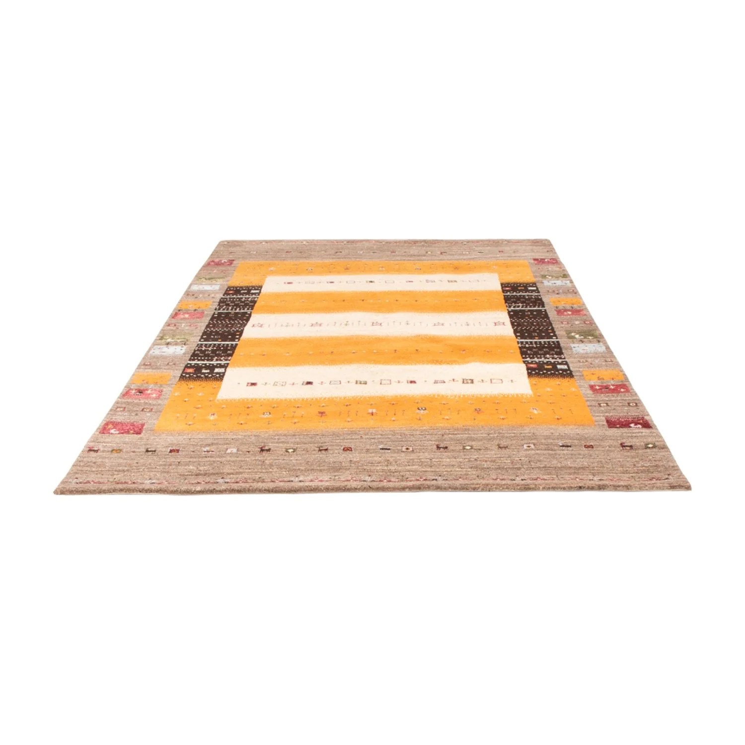 Gabbeh Teppich - Loribaft Indus - 240 x 170 cm - gold - Image 5