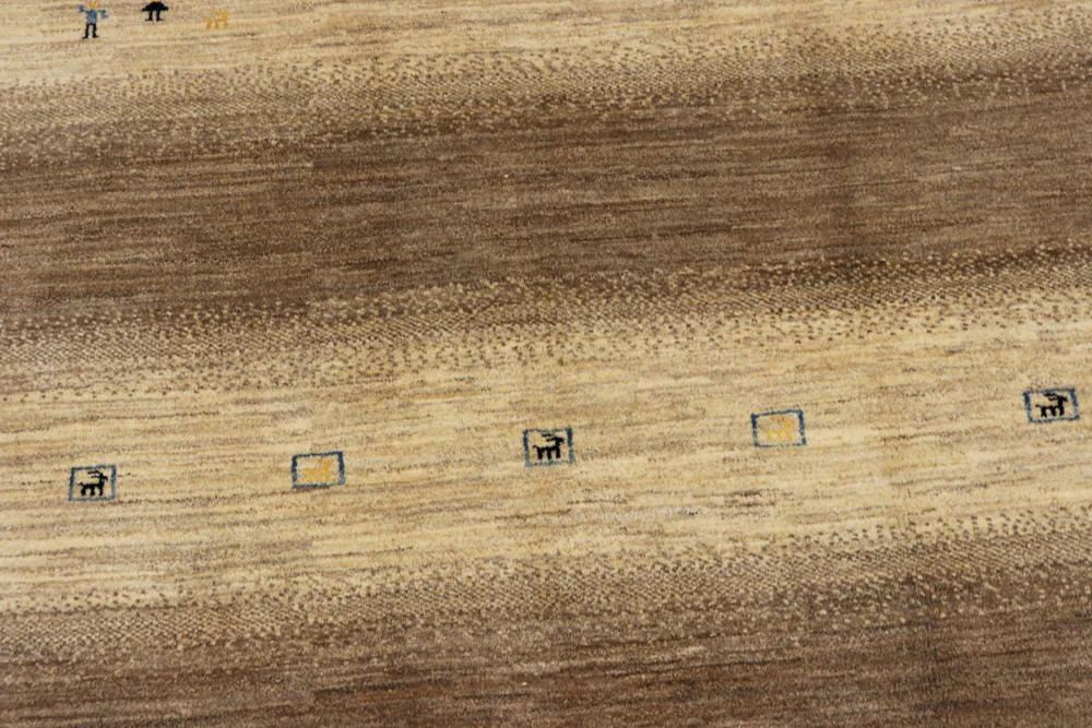 Gabbeh Teppich - Loribaft Indus - 245 x 166 cm - dunkelbeige - Image 9