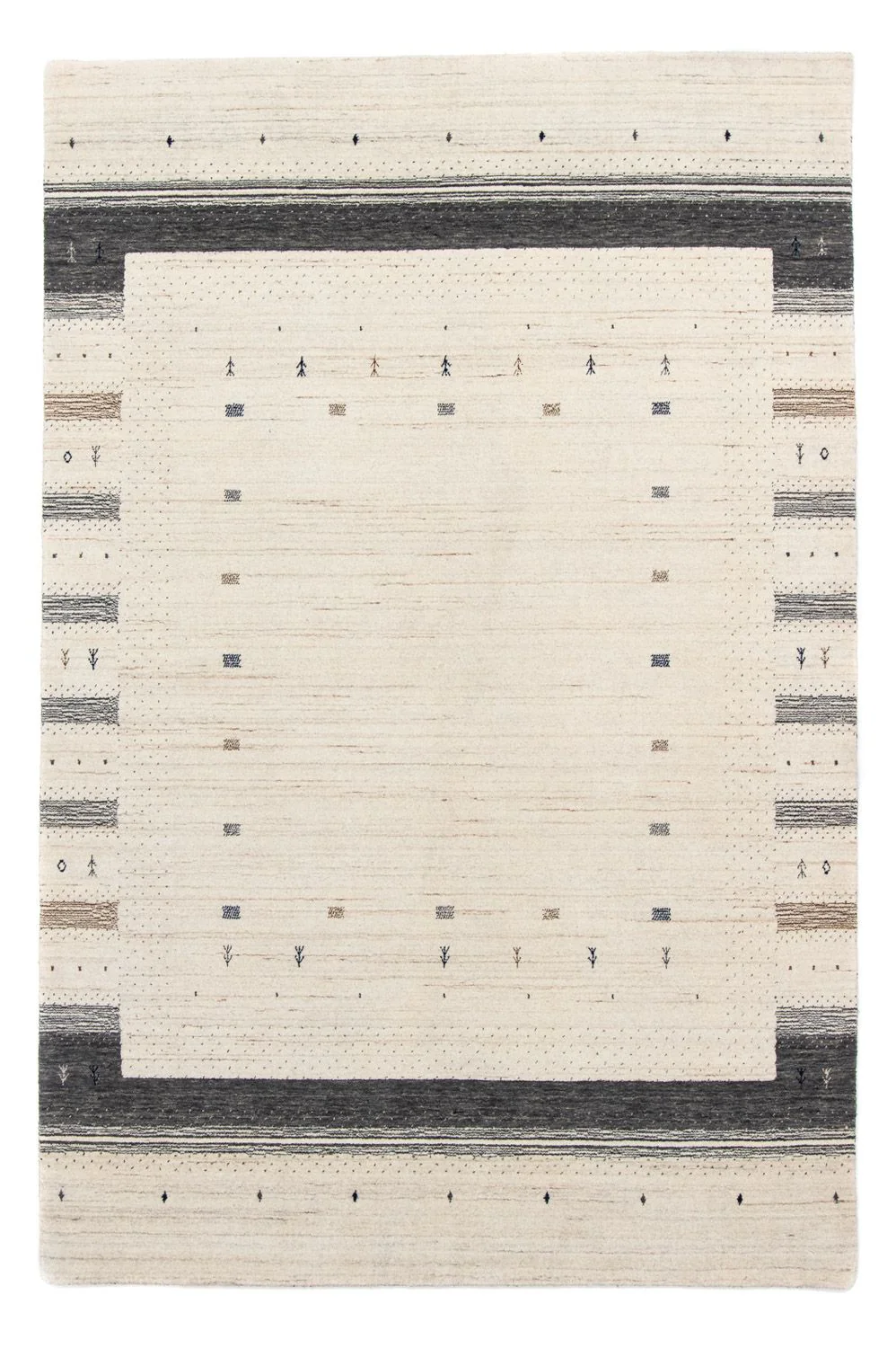Gabbeh Teppich - Loribaft Indus 245 x 169 cm - beige