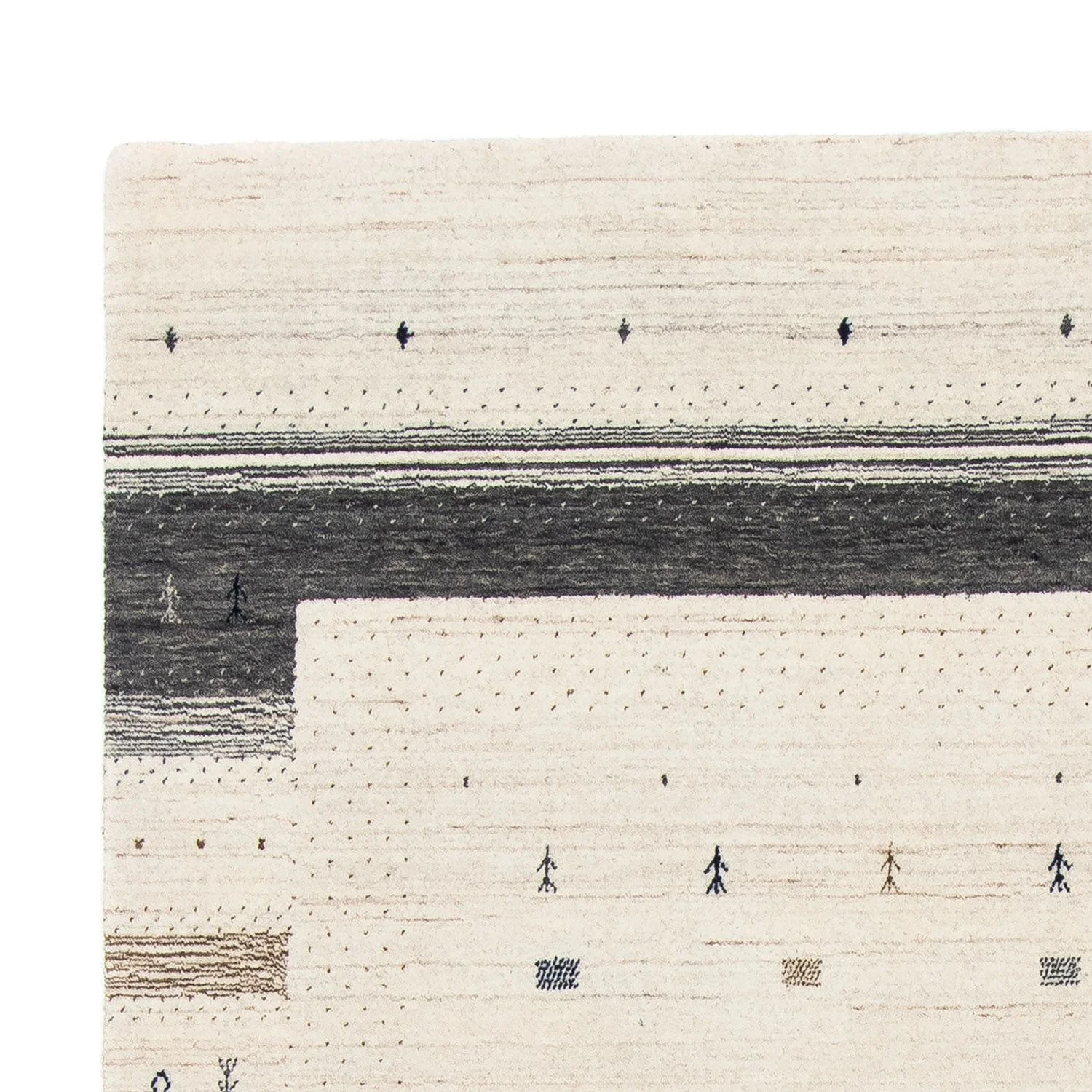 Gabbeh Teppich - Loribaft Indus 245 x 169 cm - beige - Image 3