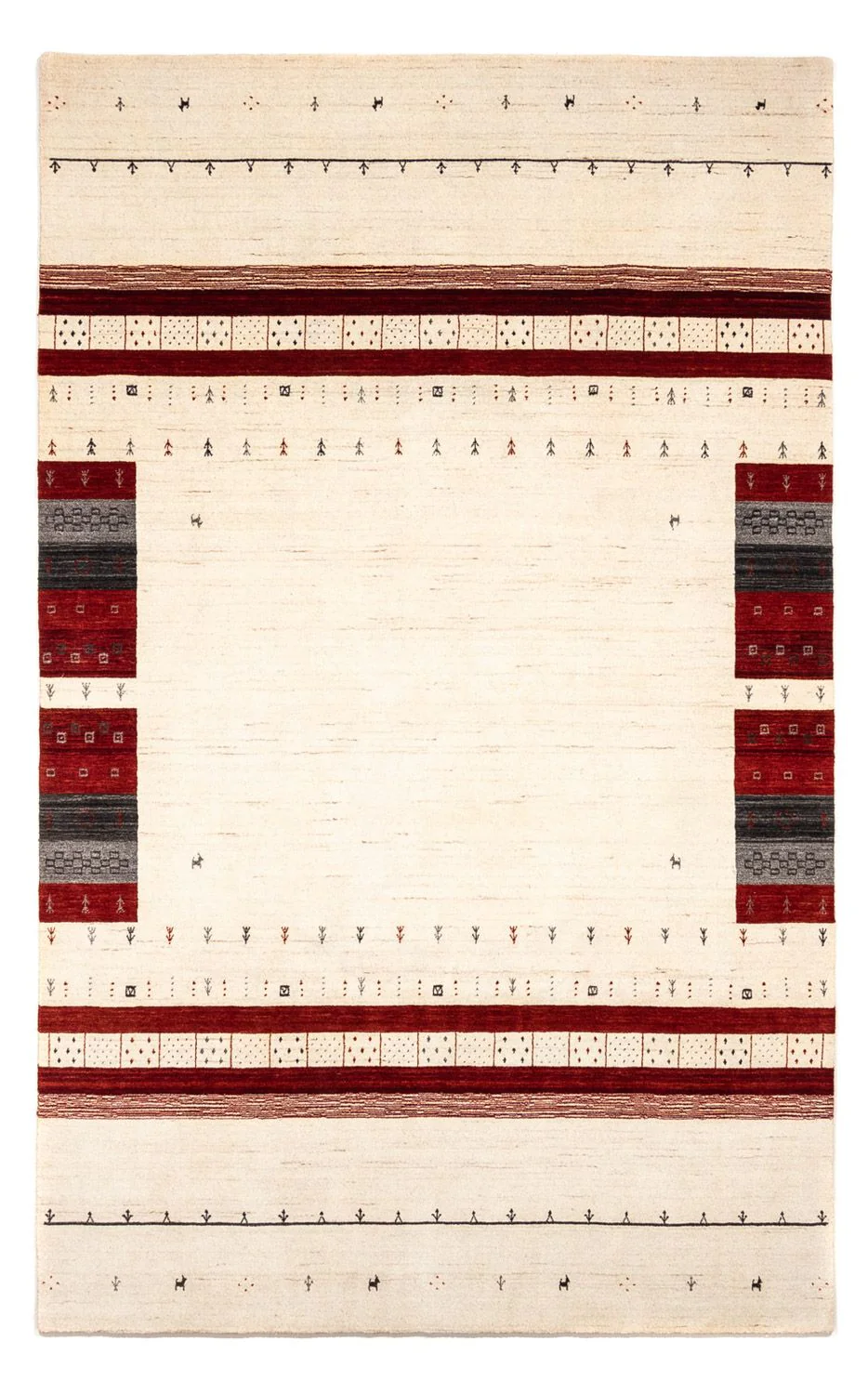 Gabbeh Teppich - Loribaft Indus 298 x 200 cm - beige