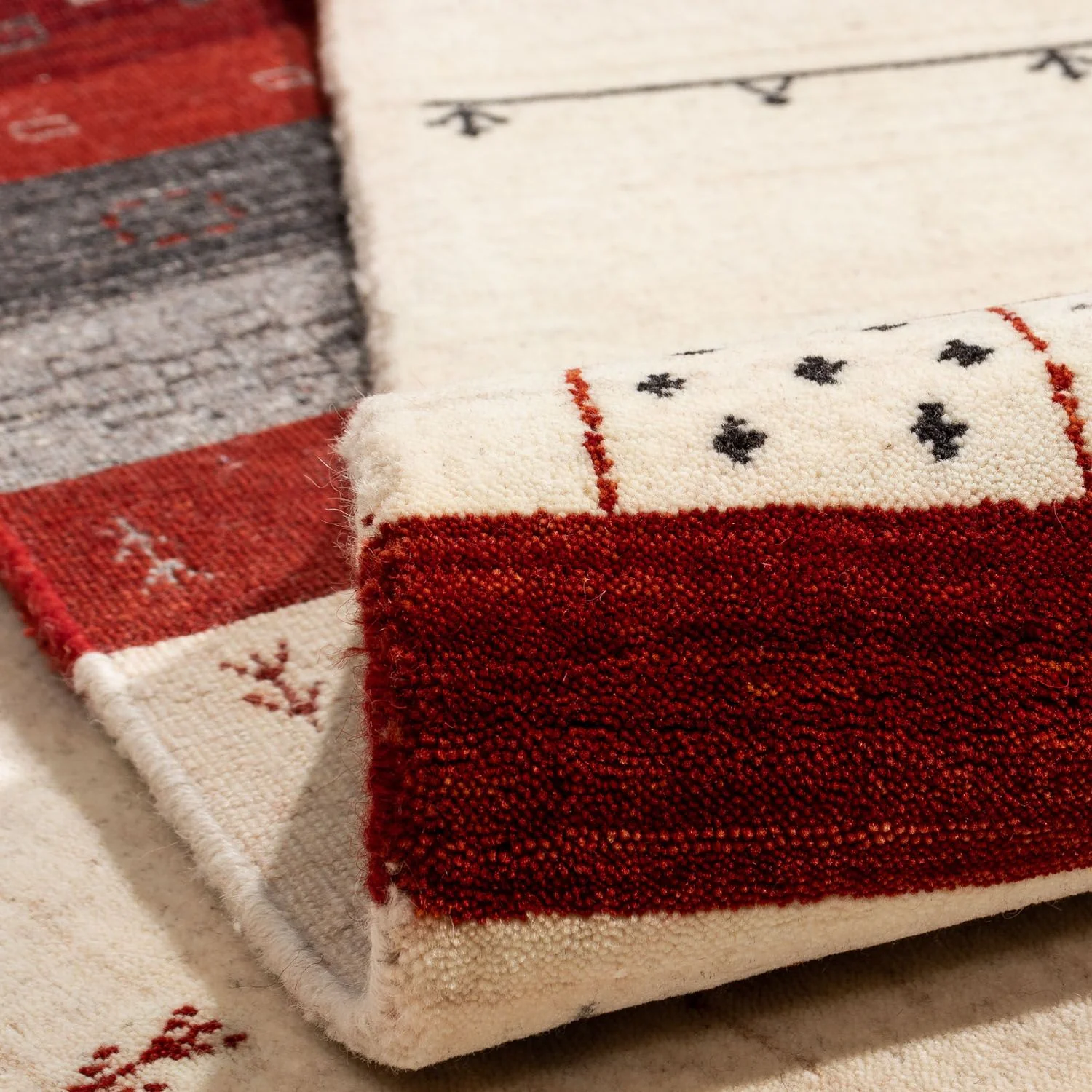 Gabbeh Teppich - Loribaft Indus 298 x 200 cm - beige - Image 4