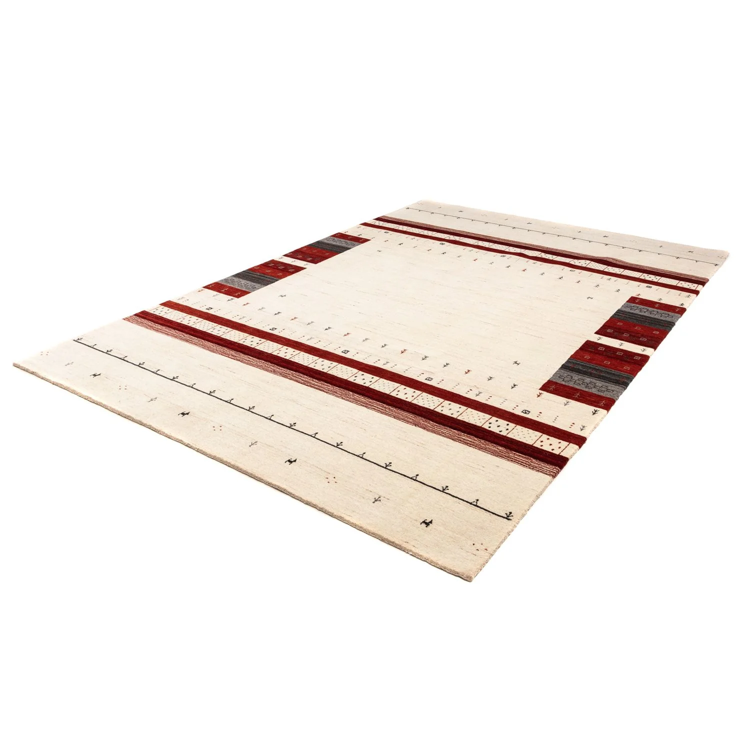 Gabbeh Teppich - Loribaft Indus 298 x 200 cm - beige - Image 5