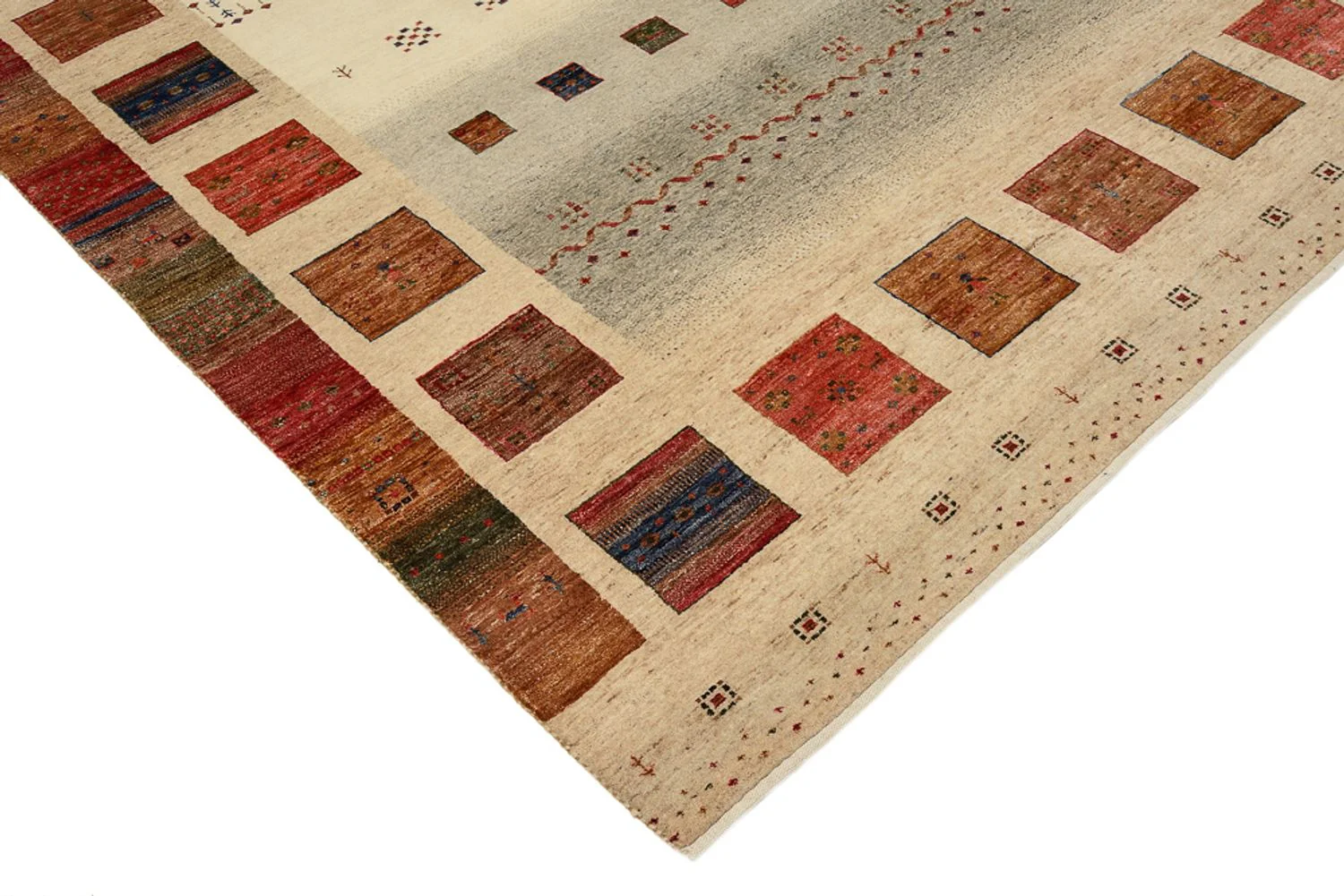 Gabbeh Teppich - Loribaft Indus - 302 x 206 cm - mehrfarbig - Image 5