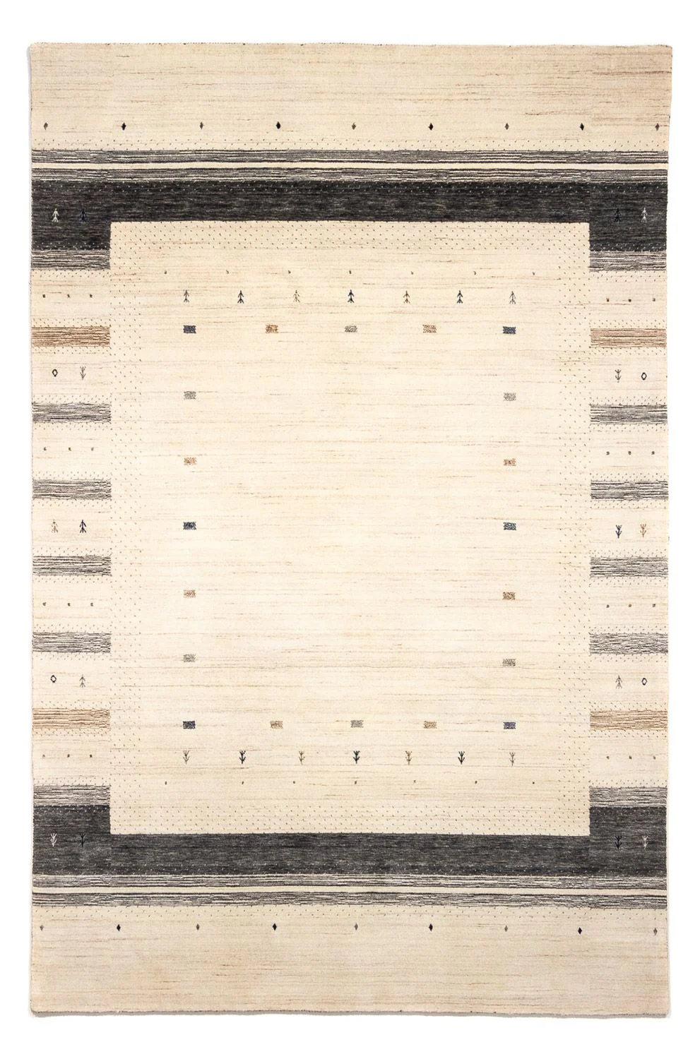 Gabbeh Teppich - Loribaft Indus 303 x 201 cm - beige