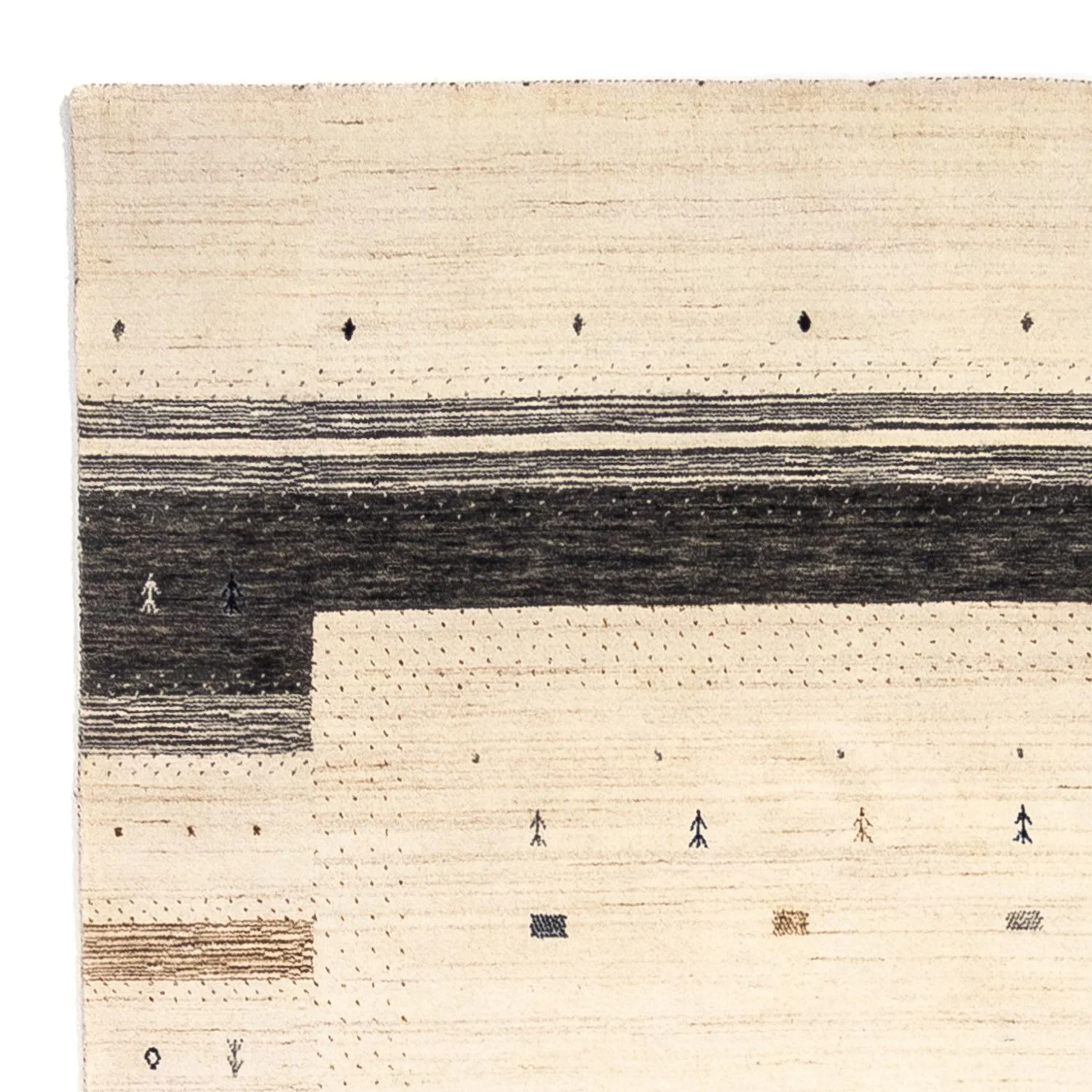 Gabbeh Teppich - Loribaft Indus 303 x 201 cm - beige - Image 3