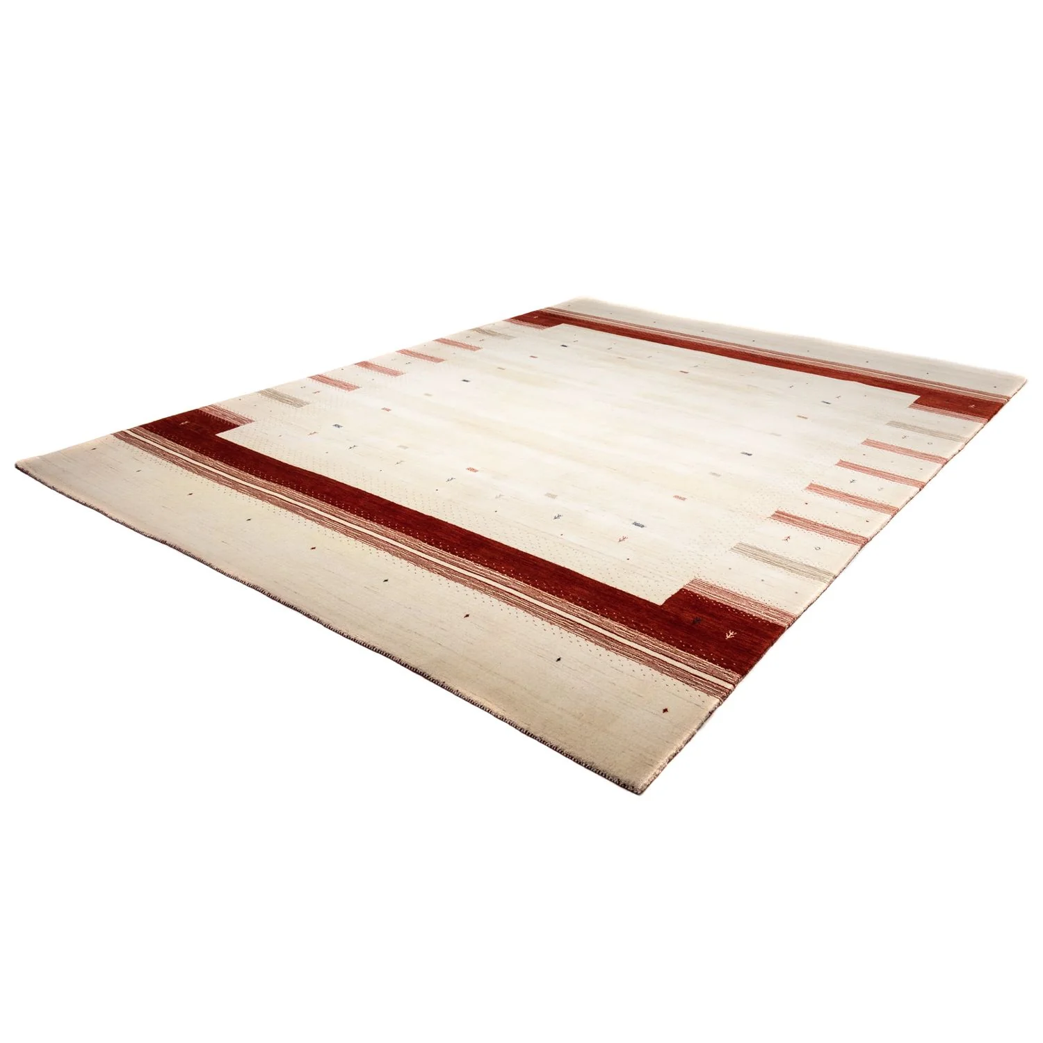 Gabbeh Teppich - Loribaft Indus 346 x 254 cm - beige - Image 5