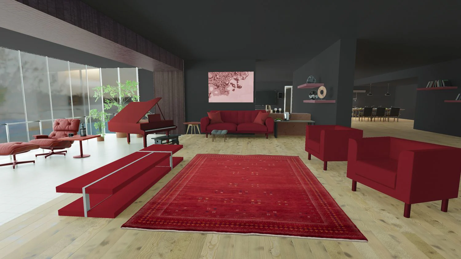 Gabbeh Teppich - Loribaft Indus 400 x 300 cm - rot - Image 2