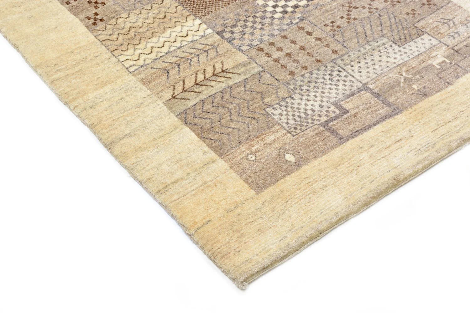 Gabbeh Teppich - Loribaft Perser 156 x 110 cm - sand - Image 2