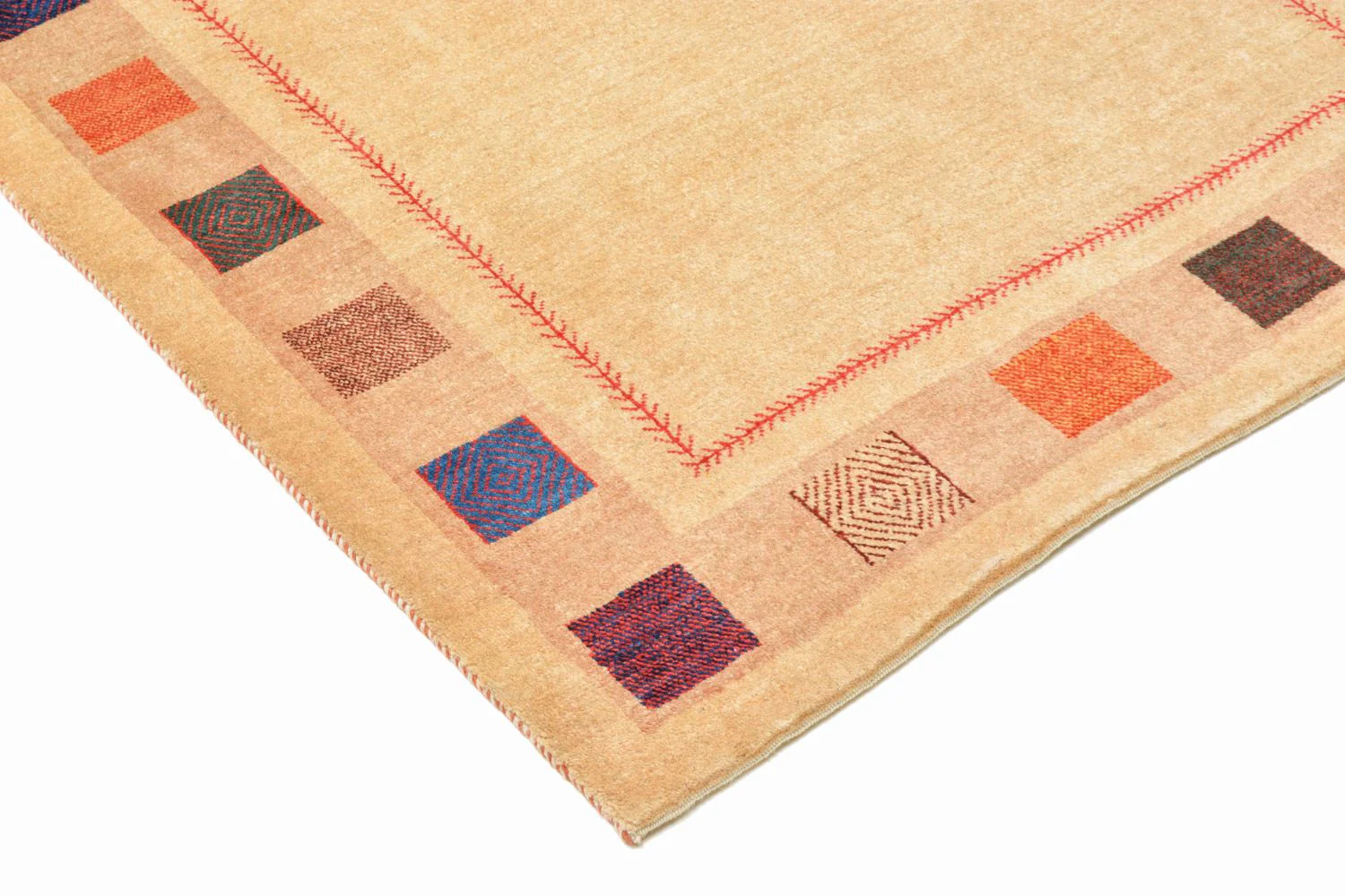 Gabbeh Teppich - Loribaft Perser 158 x 104 cm - gelb - Image 2