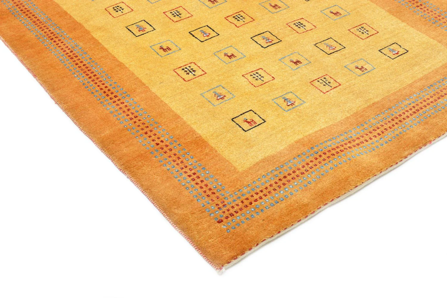 Gabbeh Teppich - Loribaft Perser 170 x 114 cm - gelb - Image 2