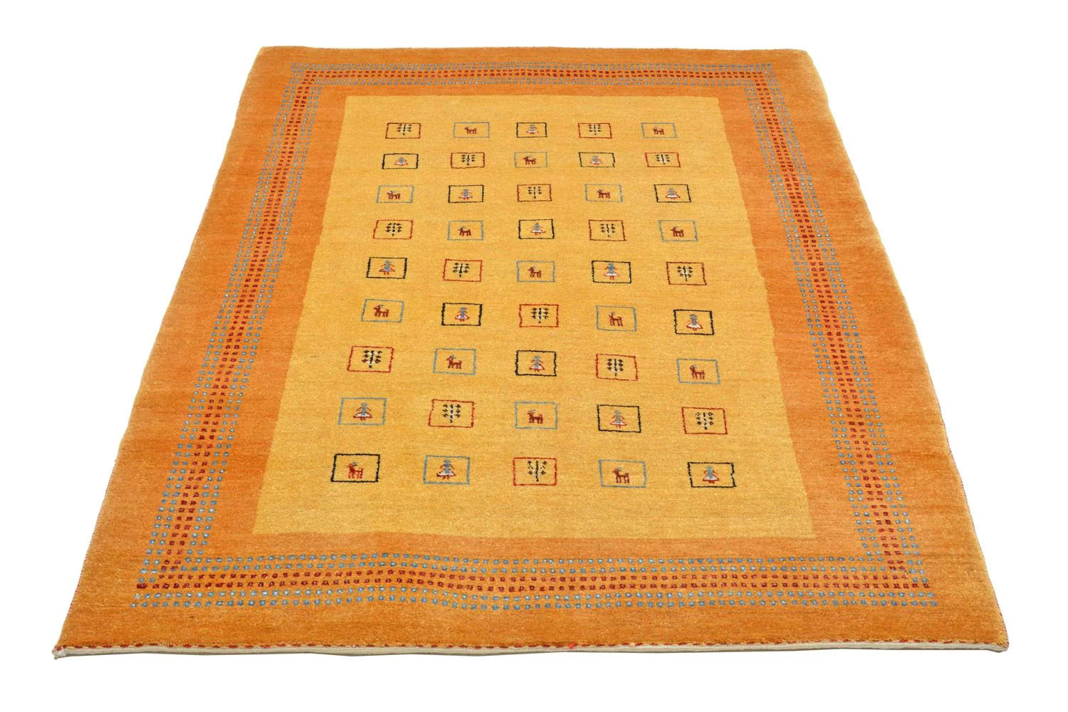 Gabbeh Teppich - Loribaft Perser 170 x 114 cm - gelb - Image 4