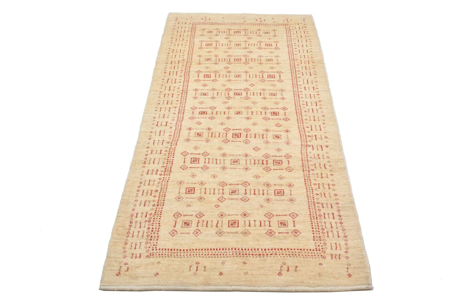 Gabbeh Teppich - Loribaft Perser 195 x 85 cm - beige - Image 4