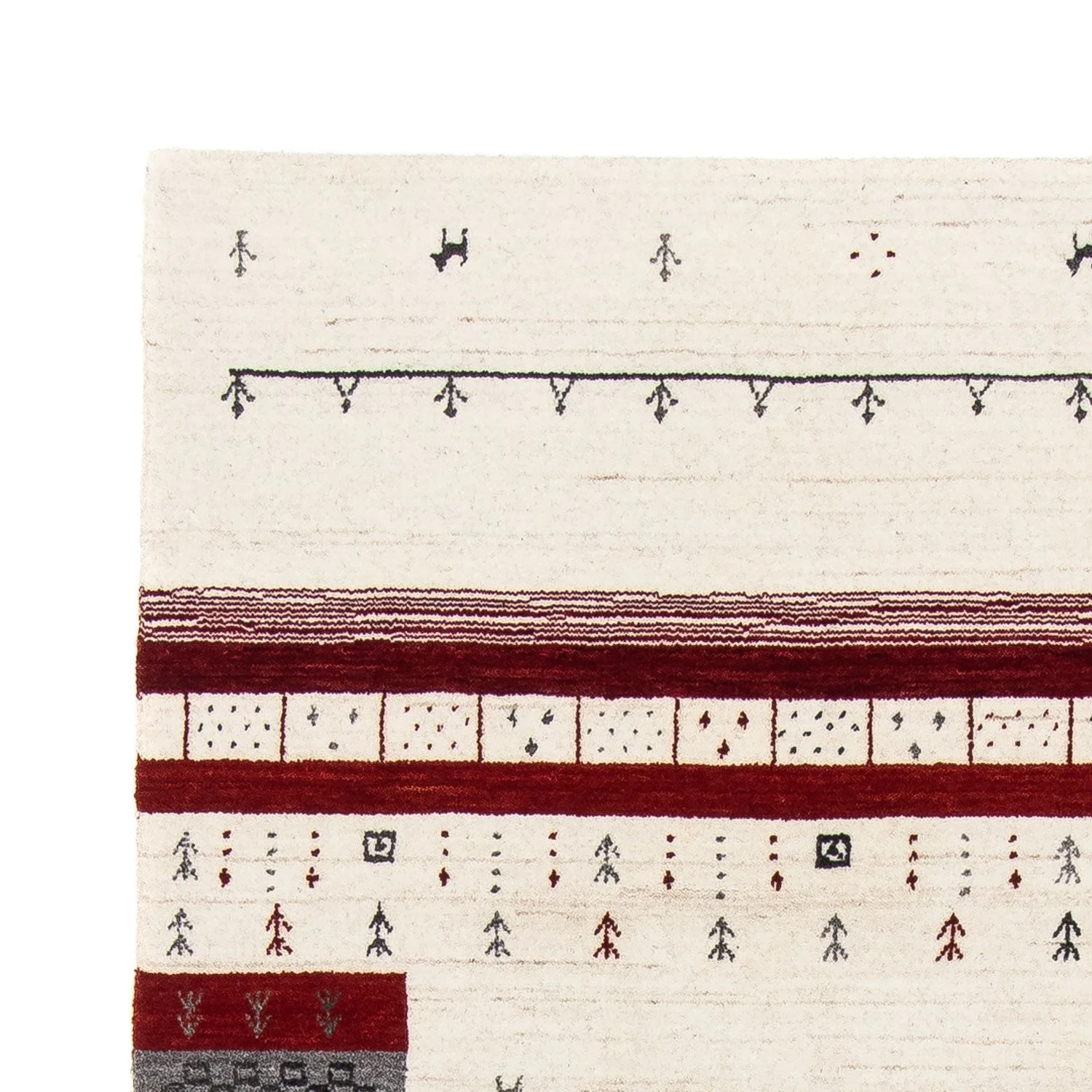 Gabbeh Teppich - Loribaft Perser 200 x 140 cm - beige - Image 3