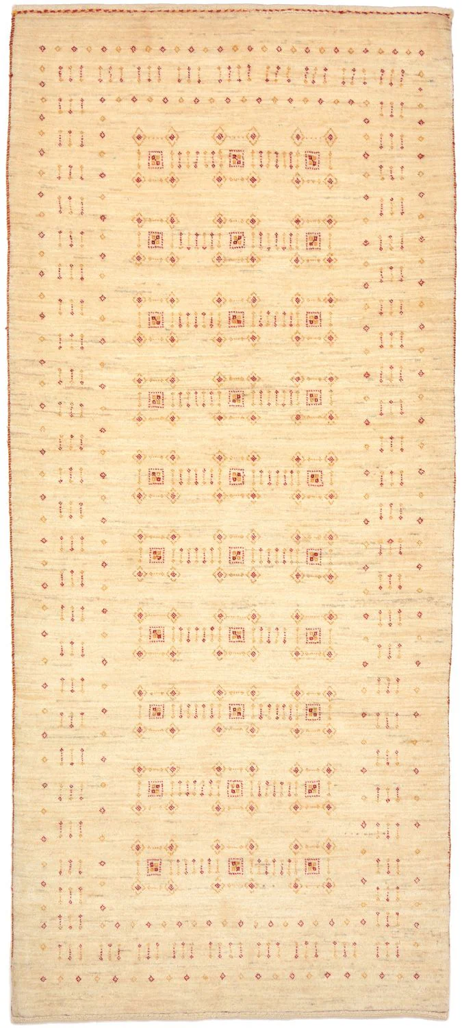 Gabbeh Teppich - Loribaft Perser 201 x 88 cm - natur