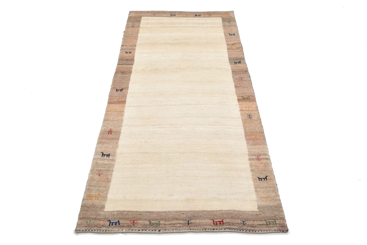 Gabbeh Teppich - Loribaft Perser 205 x 87 cm - sand - Image 4