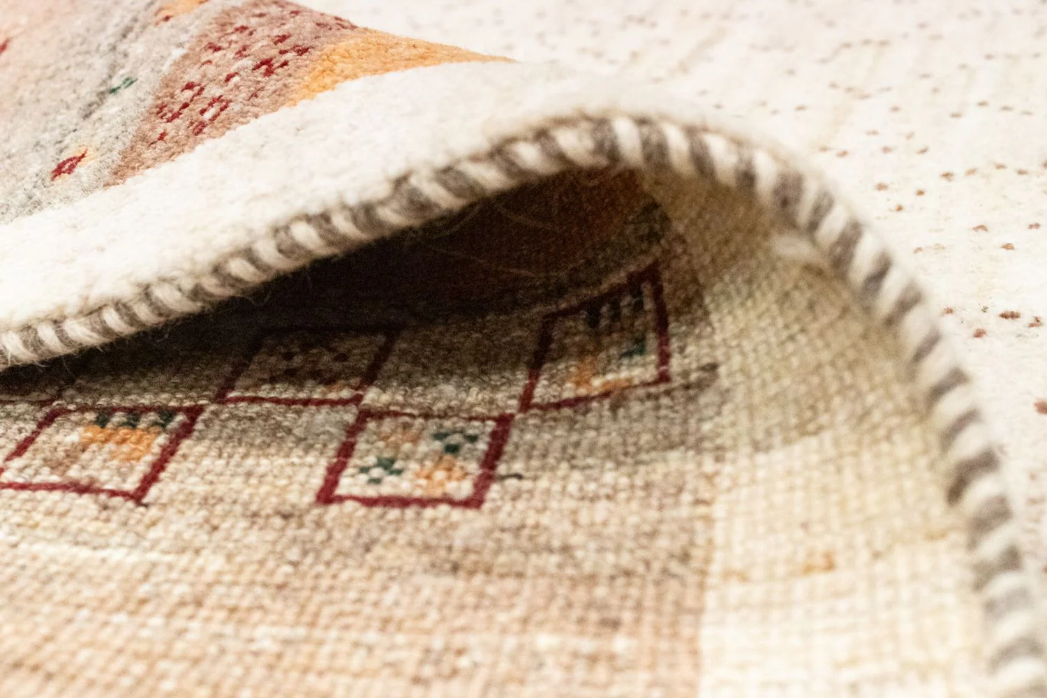 Gabbeh Teppich - Loribaft Perser 237 x 200 cm - beige - Image 4