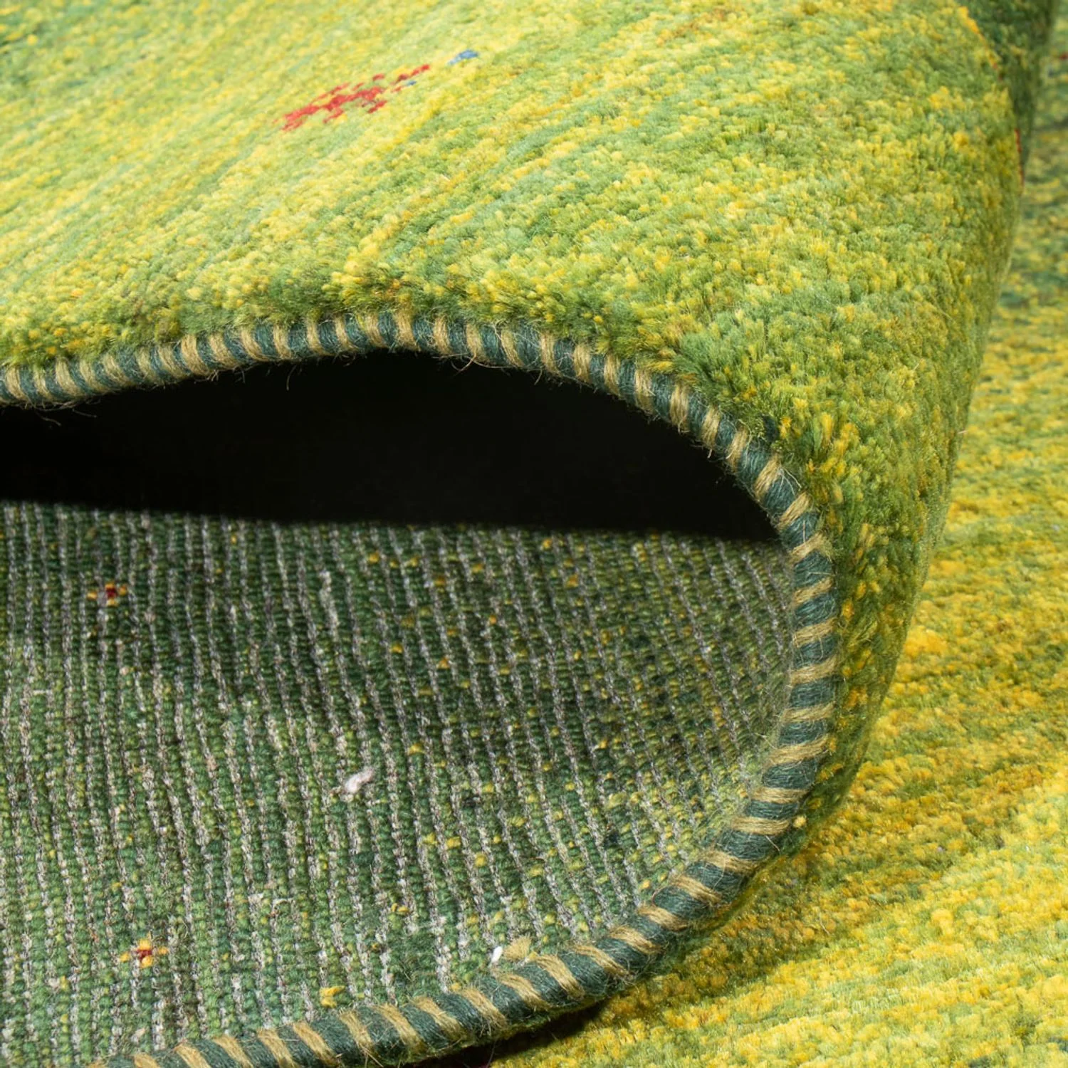 Gabbeh Teppich - Loribaft Perser - 243 x 166 cm - dunkelgrün - Image 4