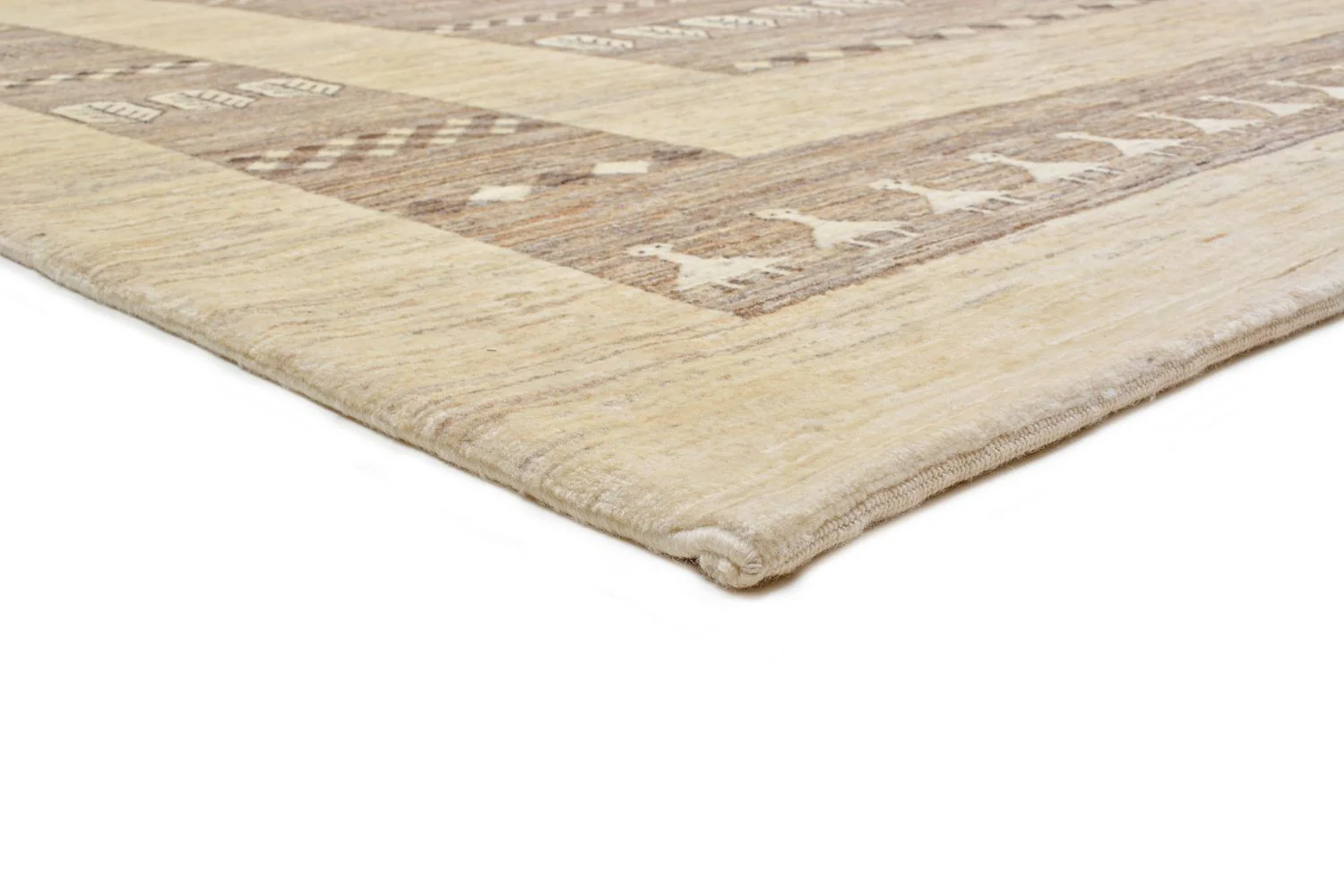 Gabbeh Teppich - Loribaft Perser 253 x 203 cm - sand - Image 3